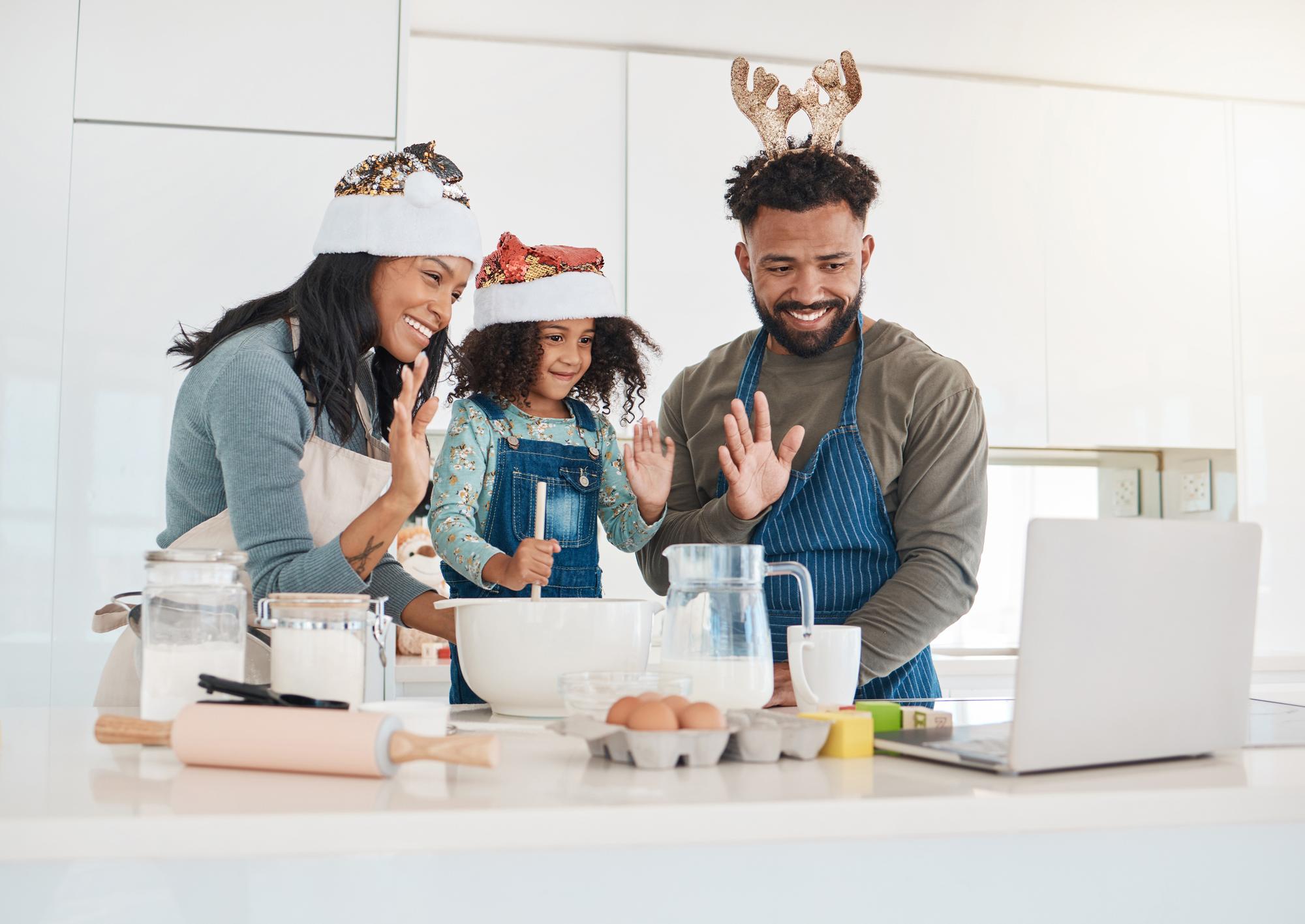 Customer service team in a bright kitchen